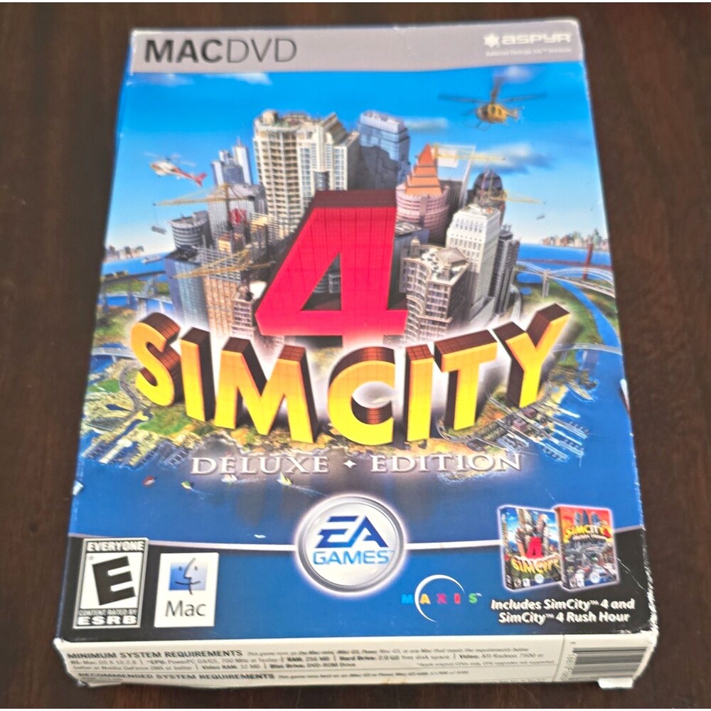 SimCity 4 Mac Apple Mac OS X Aspyr Big Box Unopened Factory Seals Intact VGC